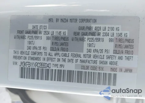 2024 Mazda Cx-5 2.5 Turbo Signature from USA, damaged, VIN JM3KFBXYXR0356040